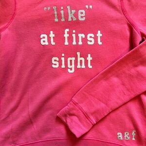 Abercrombie & Fitch Bright Pink 'like at first sight' Sweatshirt